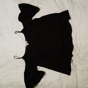 Michael KORS sheer black off the shoulder top